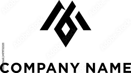 Initial letter b m logo template design Royalty Free Vector