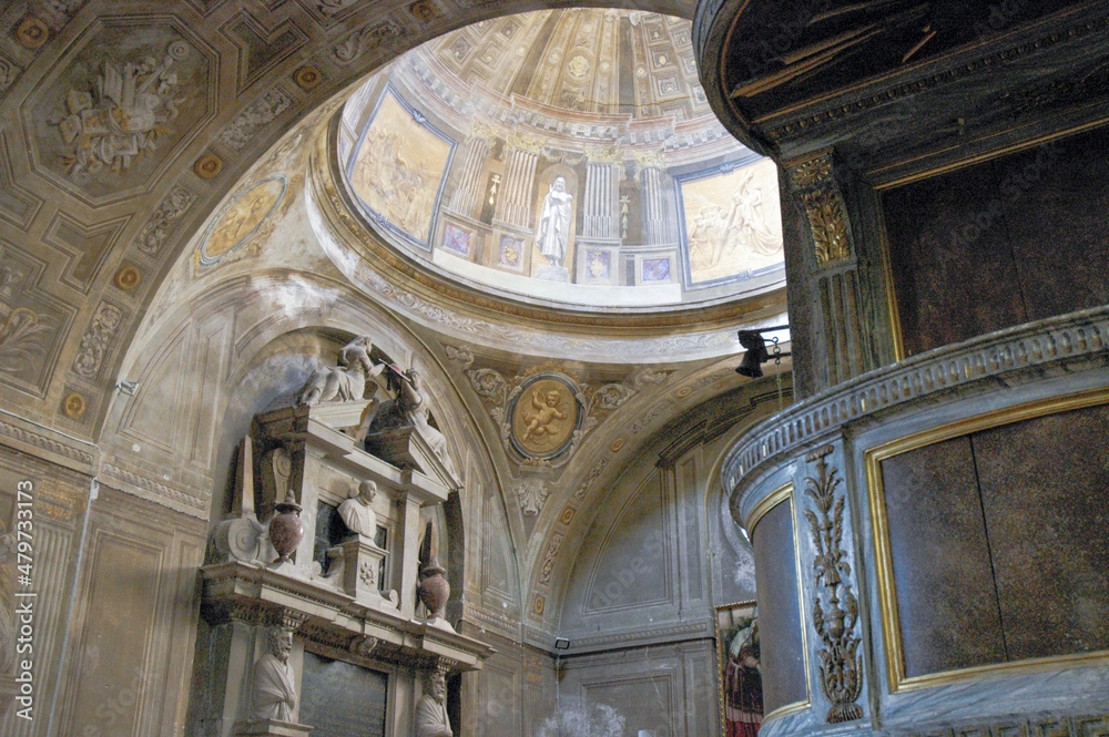 Brescia. Interno della cupola del Duomo Vecchio in Piazza Paolo VI Brescia. Interno della cupola del Duomo Vecchio in Piazza Paolo VI