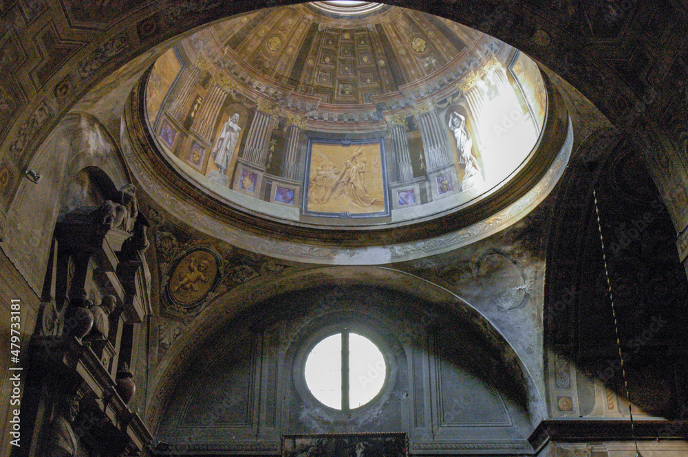 Brescia. Interno della cupola del Duomo Vecchio  in Piazza Paolo VI