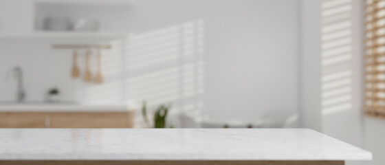 Modern kitchen background with copy space for product display