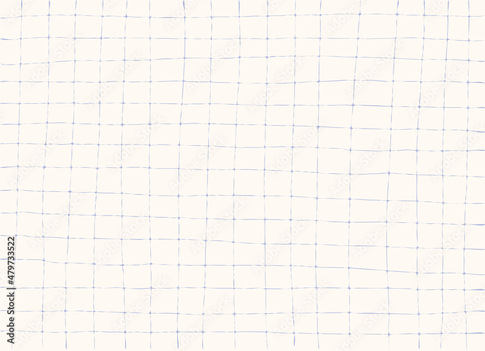 Blue grid background, pattern. Hand drawn texture. Vector backdrop, cover, banner.	