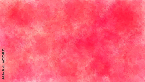 Abstract smooth light red and pink background vintage grunge texture. Digital art old vintage distressed bright red paper watercolor vector illustration.