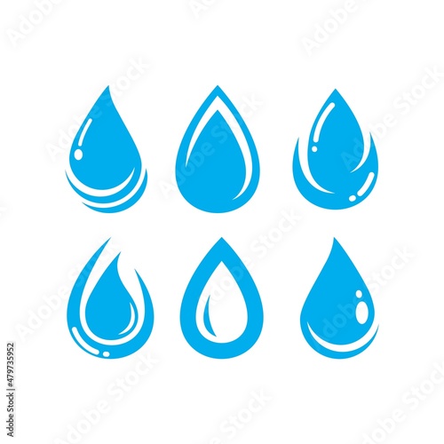 water drop icon set vector illustration design