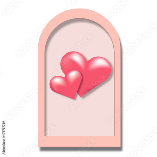 Valentine's Day Poster or banner with many sweet hearts and on red background.Promotion and shopping template or background for Love and Valentine's day concept.