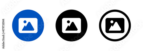 Picture sign. Photo gallery sign. Photography album. Vector on isolated background. EPS 10