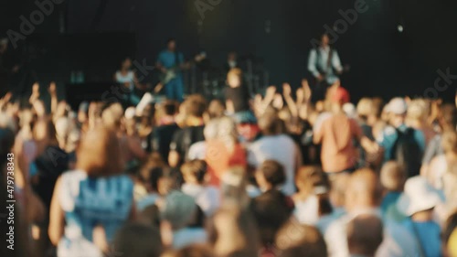 Wallpaper Mural Musical band performing live on the stage. Blurred image. Torontodigital.ca
