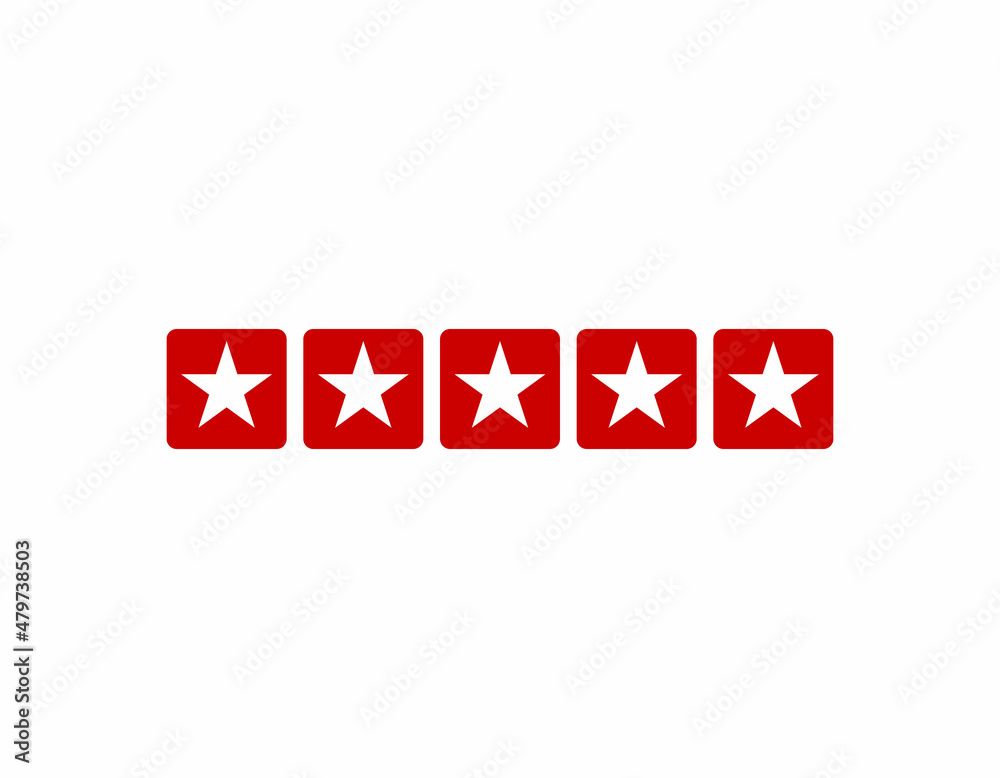 five stars customer product rating icon vector five stars customer product rating icon vector