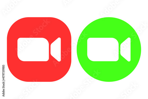 video camera for streaming and video call, facetime icon  for video conference, studying online and teaching online