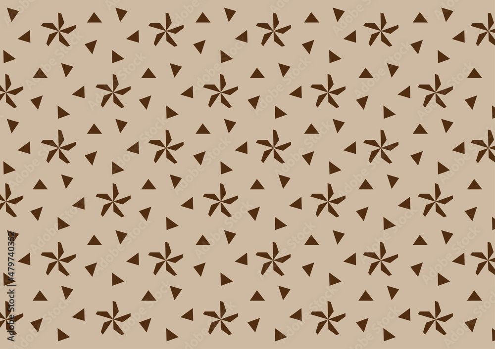 Endless brawn windmill fabric pattern
