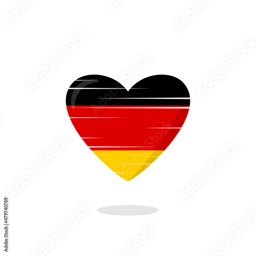 Germany flag shaped love illustration Free Download Germany flag shaped love illustration - GFXLoad