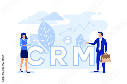 customer relationship management concept illustration, incoming marketing idea. flat vector illustration 