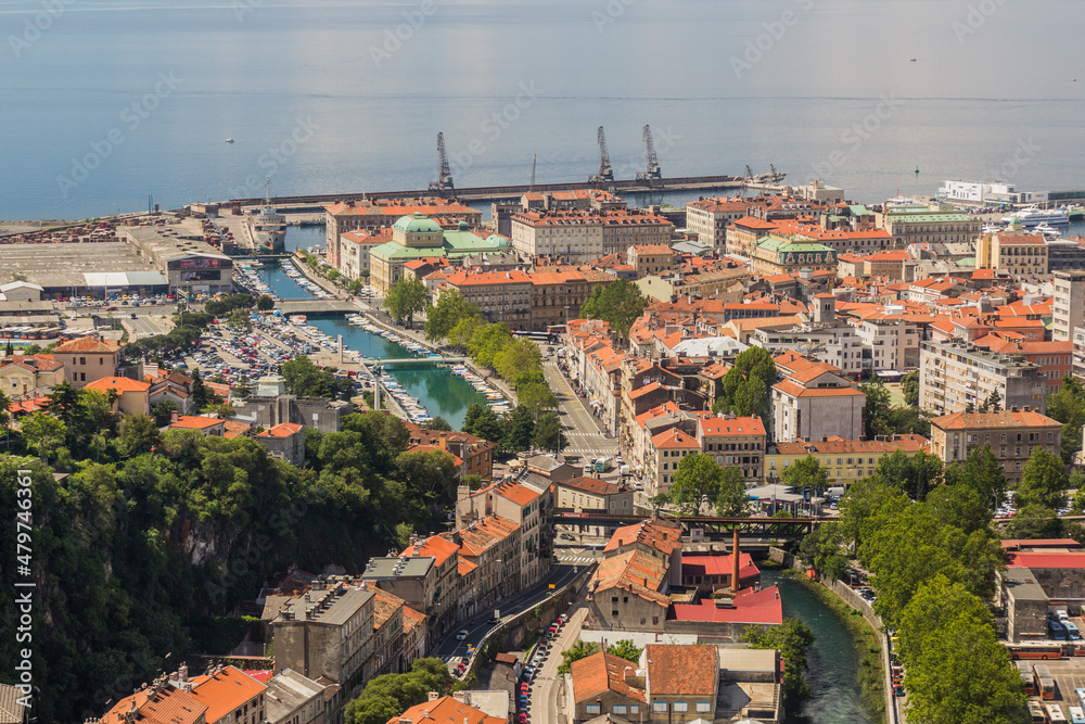 Aerial view of Rijeka, Croatia
