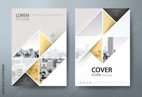 Annual report brochure flyer design template vector, Leaflet presentation, book cover, layout in A4 size