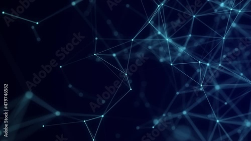 Cyber network connection structure. Technology connect big data. Science background. Business futuristic backdrop. 3D rendering. photo