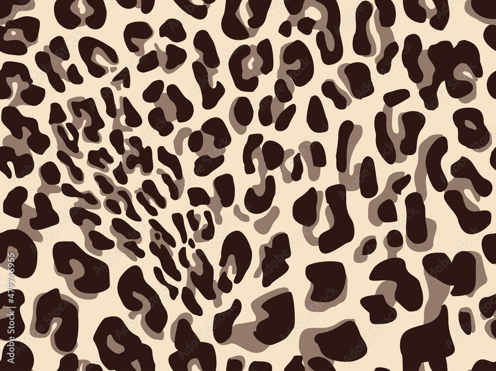 Leopard skin white seamless pattern. Print on fabric and clothes. Vector illustration Leopard skin white seamless pattern. Print on fabric and clothes. Vector illustration