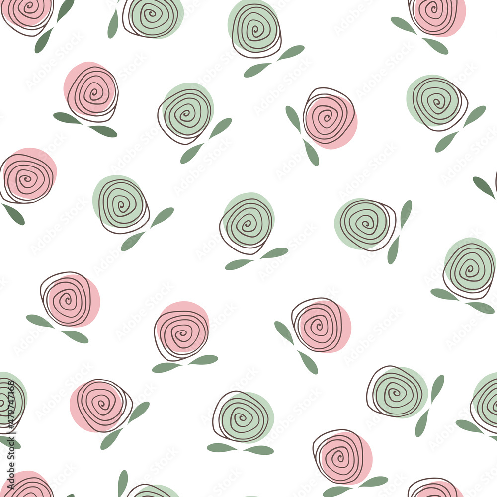 Floral roses pattern Floral roses pattern