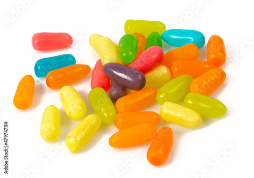 jelly pills candies isolated on white background