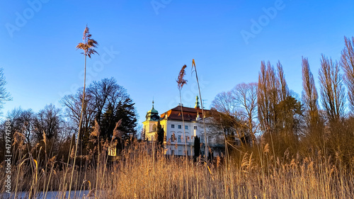 chateau Nový Falkenburg and wetlands in Jablonné v Podještědí, Liberec region photo