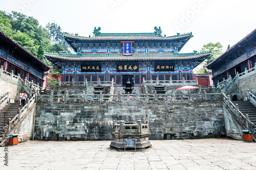 Wudang Mountain, Shiyan City, Hubei Province, May 27, 2011. Ancient Chinese Architecture: Close-up of Temple Architecture in Wudang Mountain photo