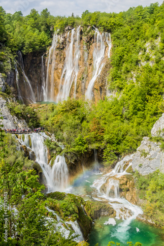 Veliki slap waterfall in Plitvice Lakes National Park  Croatia