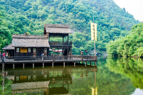 Wudang Mountain, Shiyan City, Hubei Province, May 27, 2011. Ancient Chinese Architecture: Close-up of Temple Architecture in Wudang Mountain photo