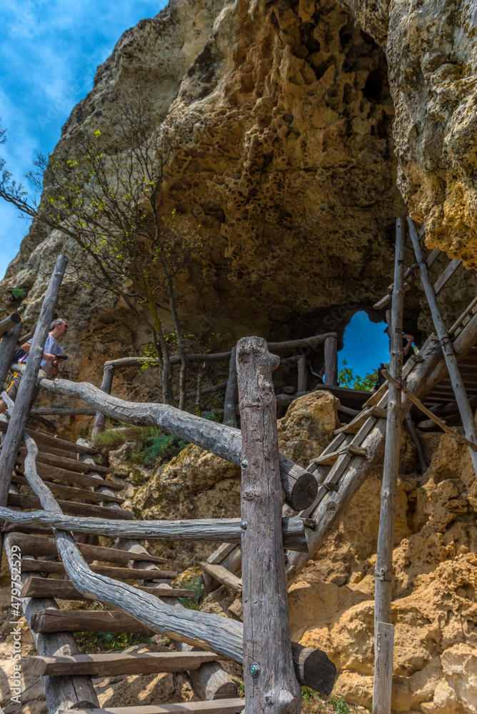 Fototapeta premium Monastery of Chelter Marmara in Mount Chelter Kaya, Crimea,