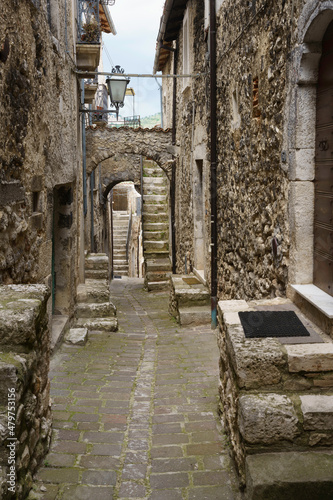Castelvecchio Calvisio  medieval village in the Gran Sasso Natural Park  Abruzzi