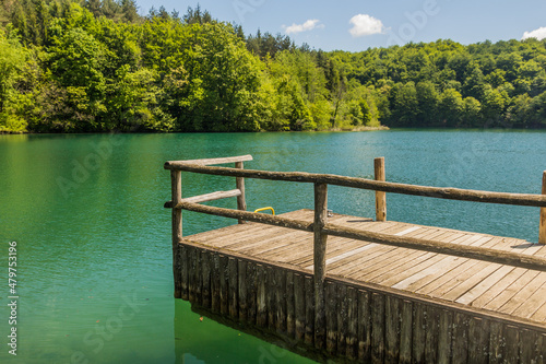 P3 pier at Kozjak lake in Plitvice Lakes National Park, Croatia
