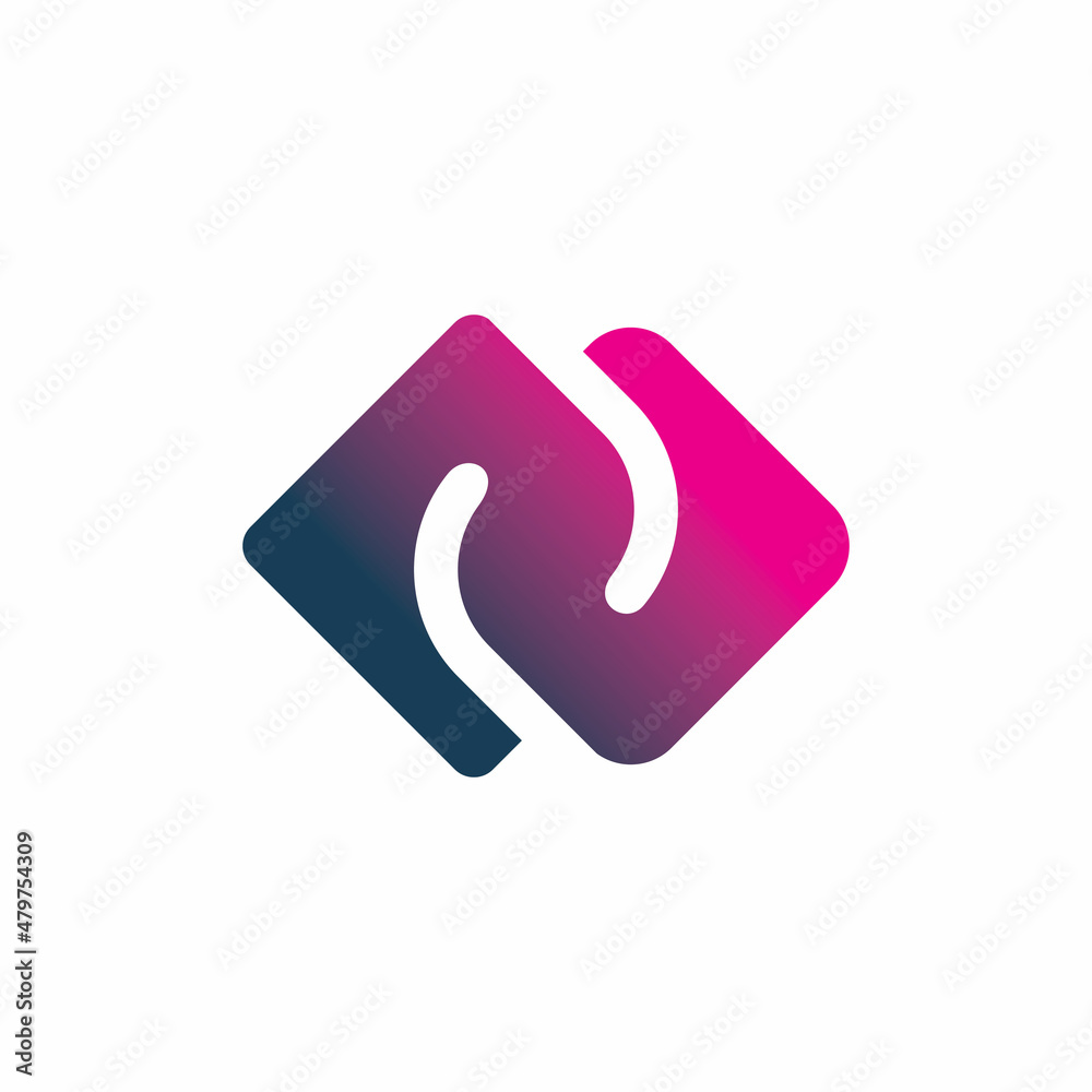 infinity diamond color shape logo design