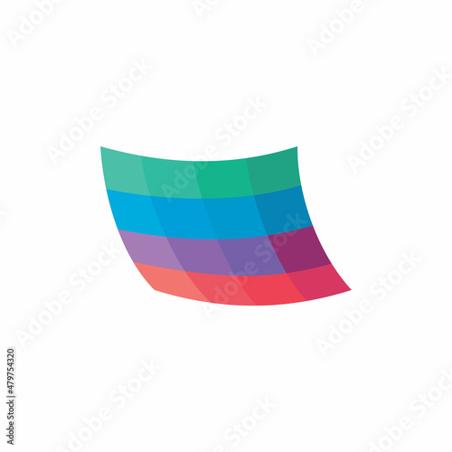 cloth pattern grid color flag logo design