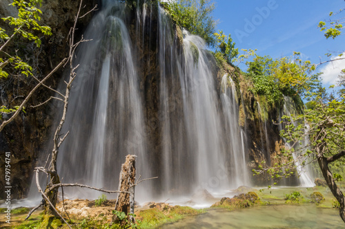 Mali Prstavac waterfall in Plitvice Lakes National Park, Croatia photo