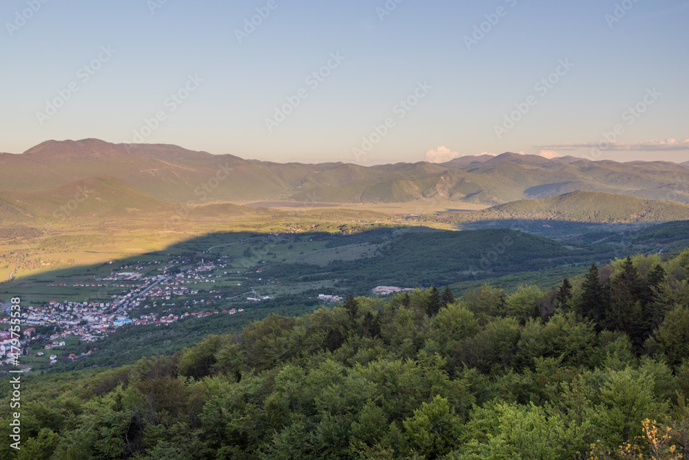 Aerial view of Matica valley near Korenica village, Croatia