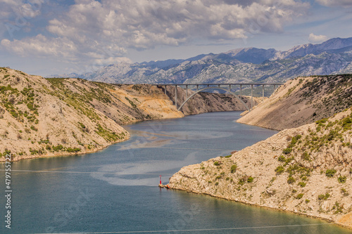 Maslenicki most on A1 freeway, Croatia photo