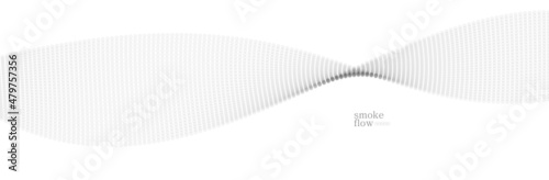 Abstract vector smoke background, wave of flowing circles particles, light grey abstract illustration, smooth and soft design, relaxing image.