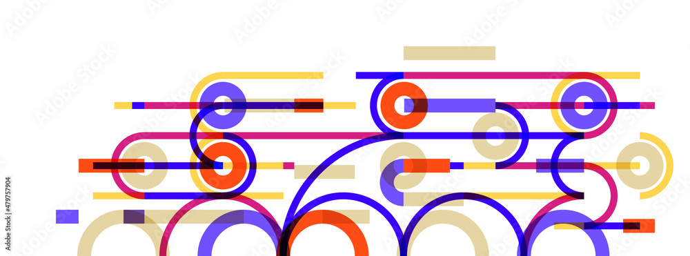 Abstract circles and lines vector background, geometric composition drawing technology plan, loop circular digital scheme. Abstract circles and lines vector background, geometric composition drawing technology plan, loop circular digital scheme.