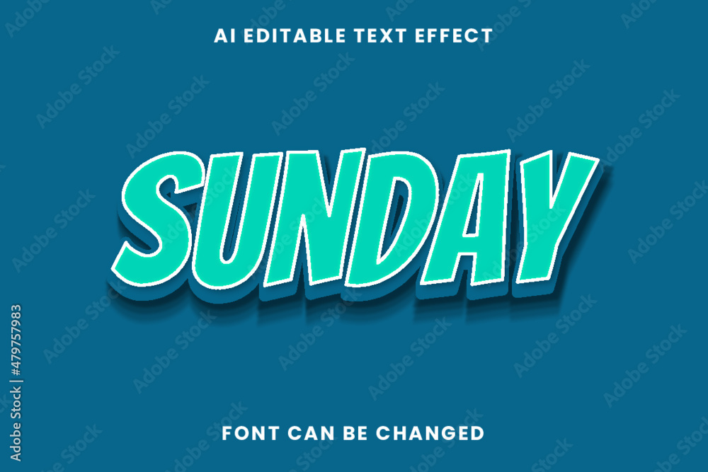 Sunday Text Effect
