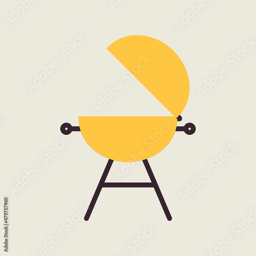 Grill barbeque cookout vector flat icon