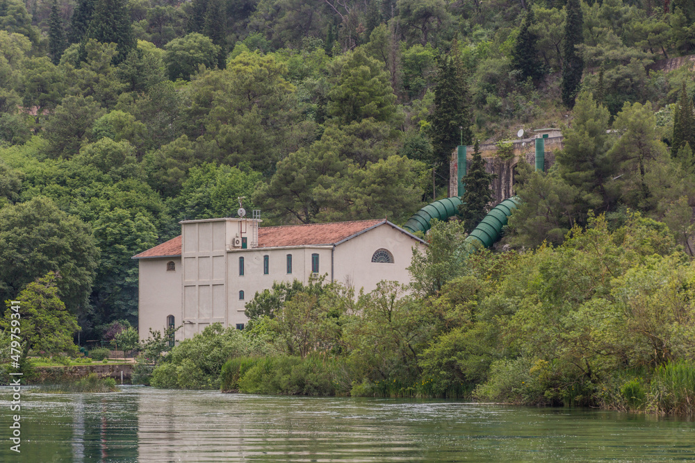 Jaruga Hydroelectric Power Plant on river Krka, Croatia