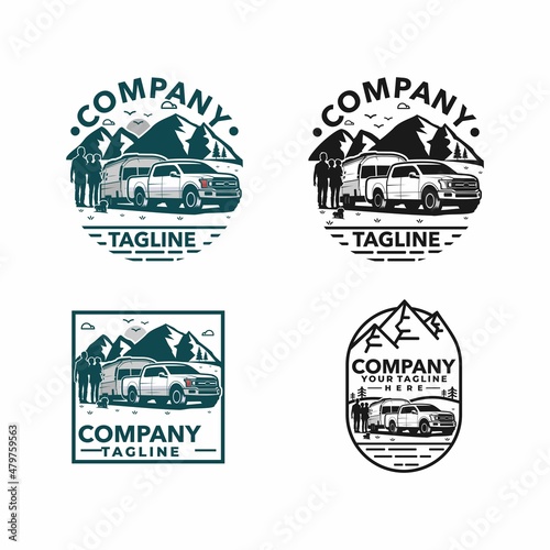pickup truck travel logo