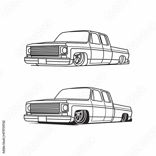 pickup truck outline