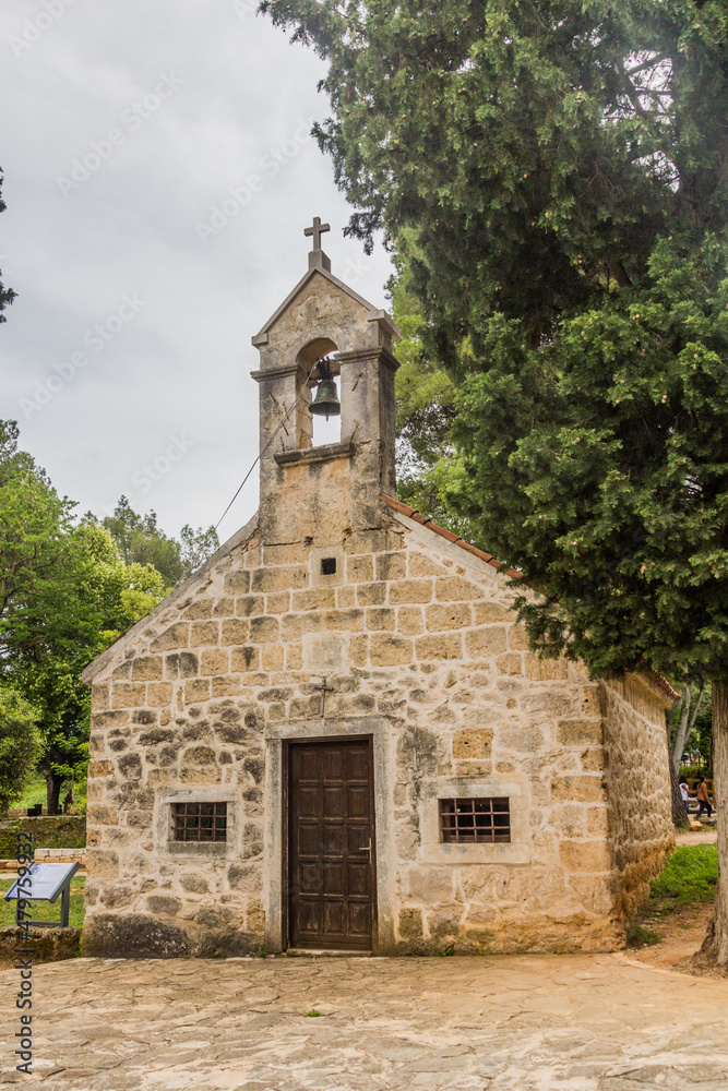 Fototapeta premium Small church in Krka national park, Croatia