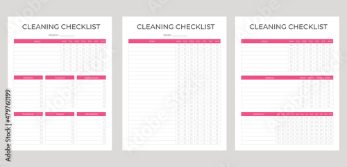 cleaning checklist planner