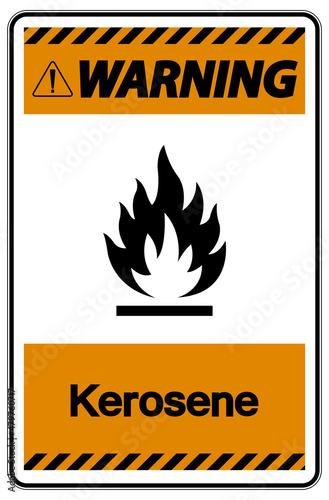 Warning Kerosene Symbol Sign On White Background