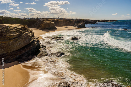 Spectacular cliffs and beaches on Vicentina Coast, Sines, Alentejo, Portugal