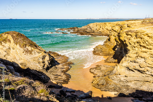 Spectacular cliffs and beaches on Vicentina Coast, Sines, Alentejo, Portugal