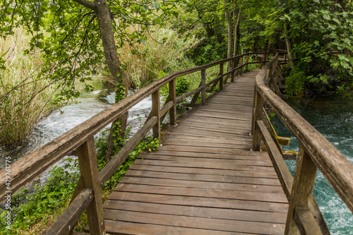 Boardwalk over Krka river in Krka national park, Croatia © Matyas Rehak