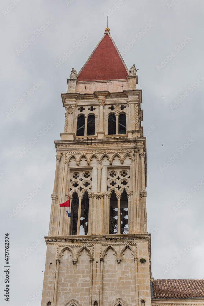 Cathedral of St. Lawrence bell tower in Trogir, Croatia