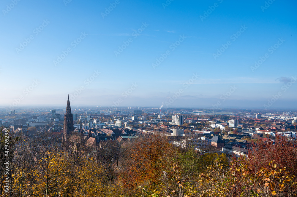 View of Freiburg in autumn 
