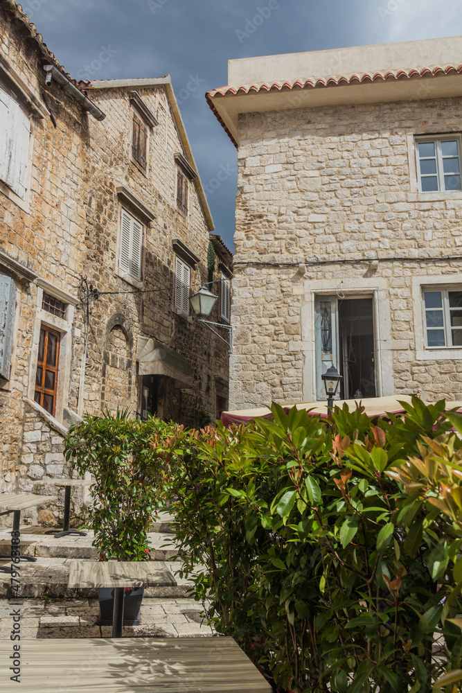 Stone houses in the old town of Trogir, Croatia