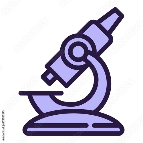 Lab microscope icon outline vector. Human baby. Experiment bio